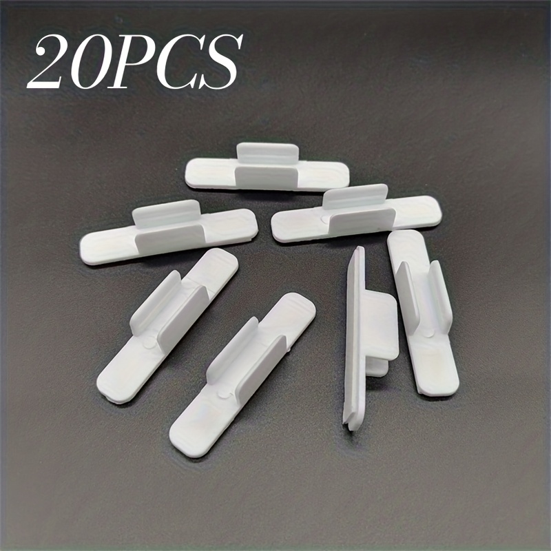 TEMU 20pcs Clips Auto-Adhésifs pour Stylos et Crayons - Organisateur de Bureau Polyvalent pour Instruments d'Écriture, Design Compact pour Maison et