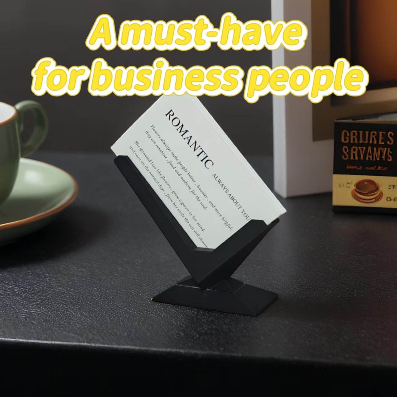 Business Card Holder, Minimalist Design, Desk Organizer, Modern Desktop Storage Solution, Perfect Gift for Men, Creative Home Decor, Office Supplies, Essential for Business Professionals, Desk Organizer For Office