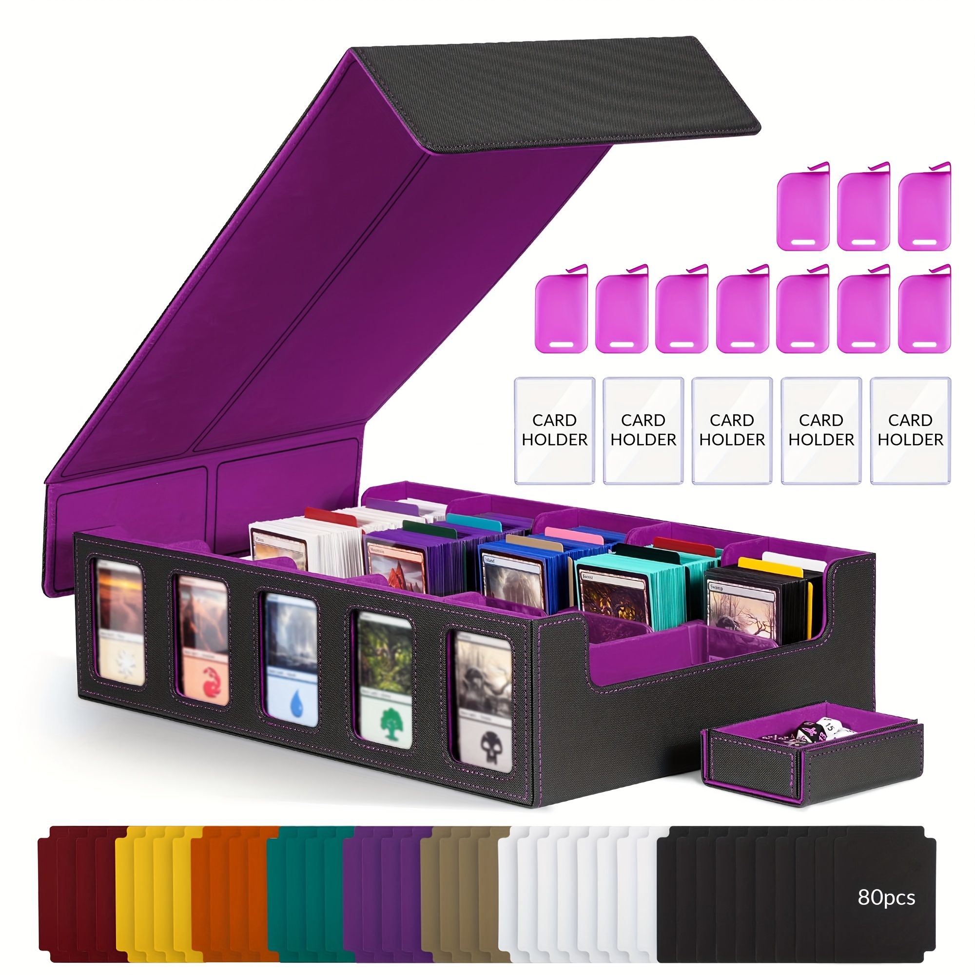 trading card storage box display 5 row removable - Temu Philippines