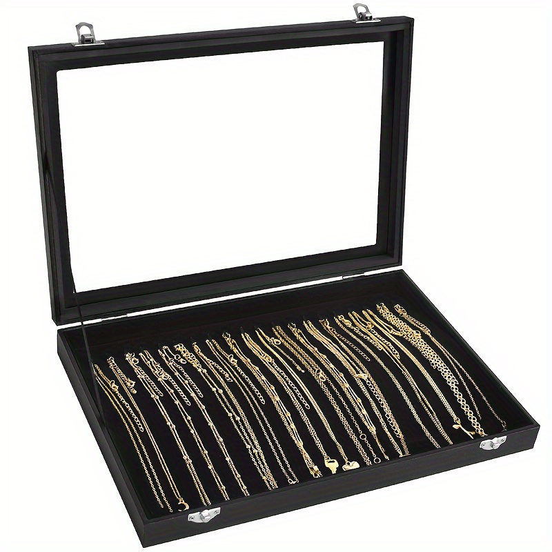 TEMU Jewelry Organizer Clear Lid And : 20 Drawers For Necklaces And Pendants, Suitable For Display - / (pmmj)