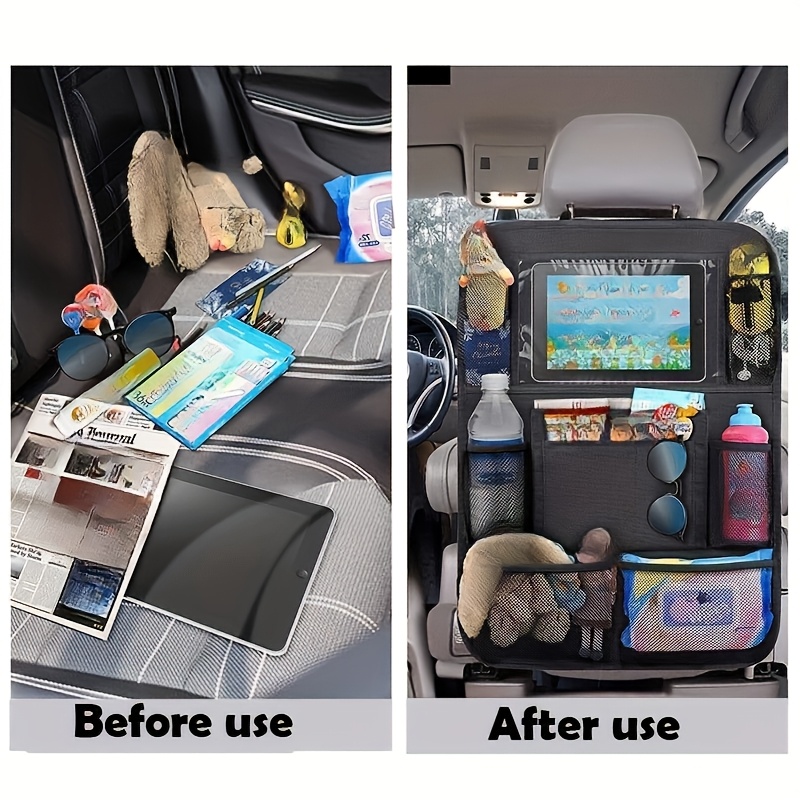 Sturdy Backseat Car Organizer -Safe Kids Storage Pocket Table