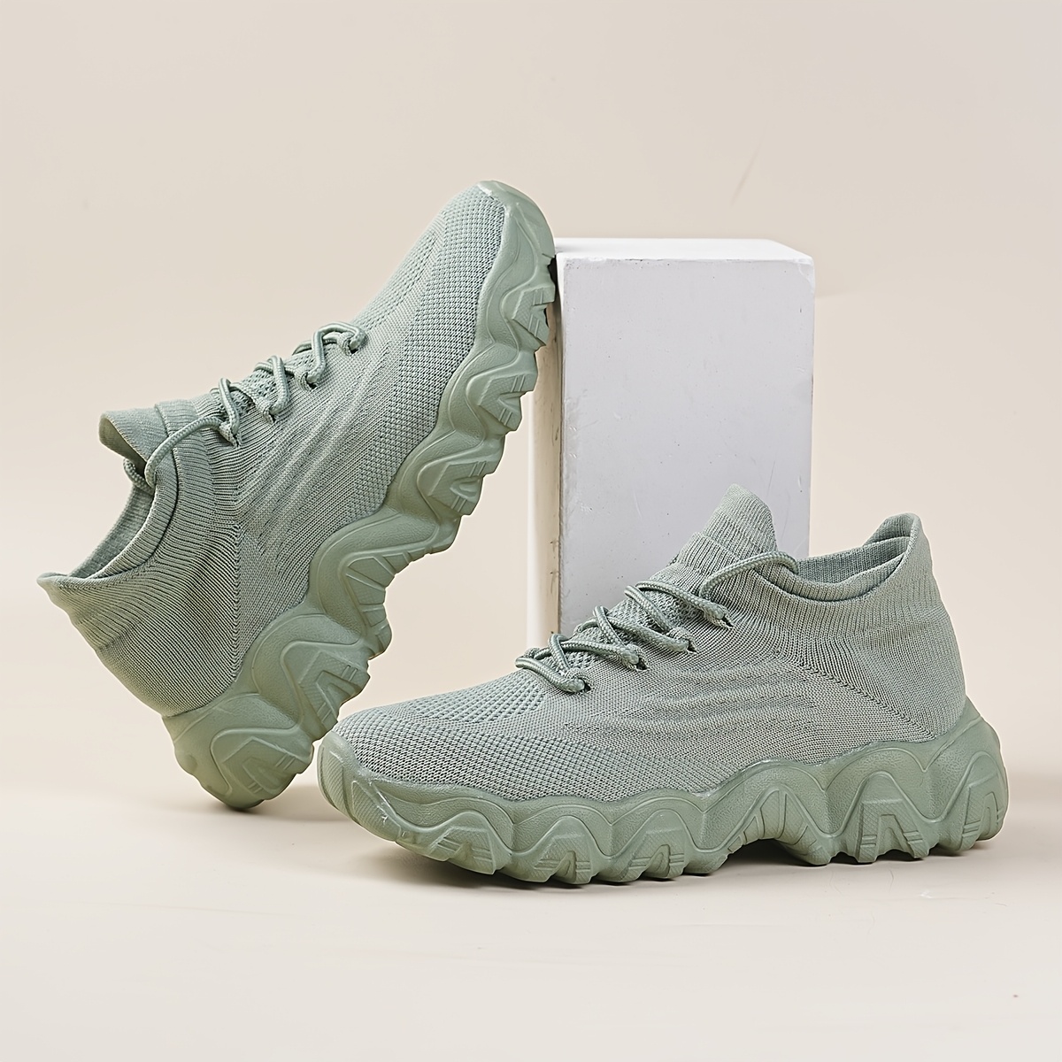 TEMU Sneakers, Women's Sports Shoes, Fashionable Retro Simple Solid Color Board Shoes, Outdoor Lightweight And Comfortable Lace Up Casual Shoes,