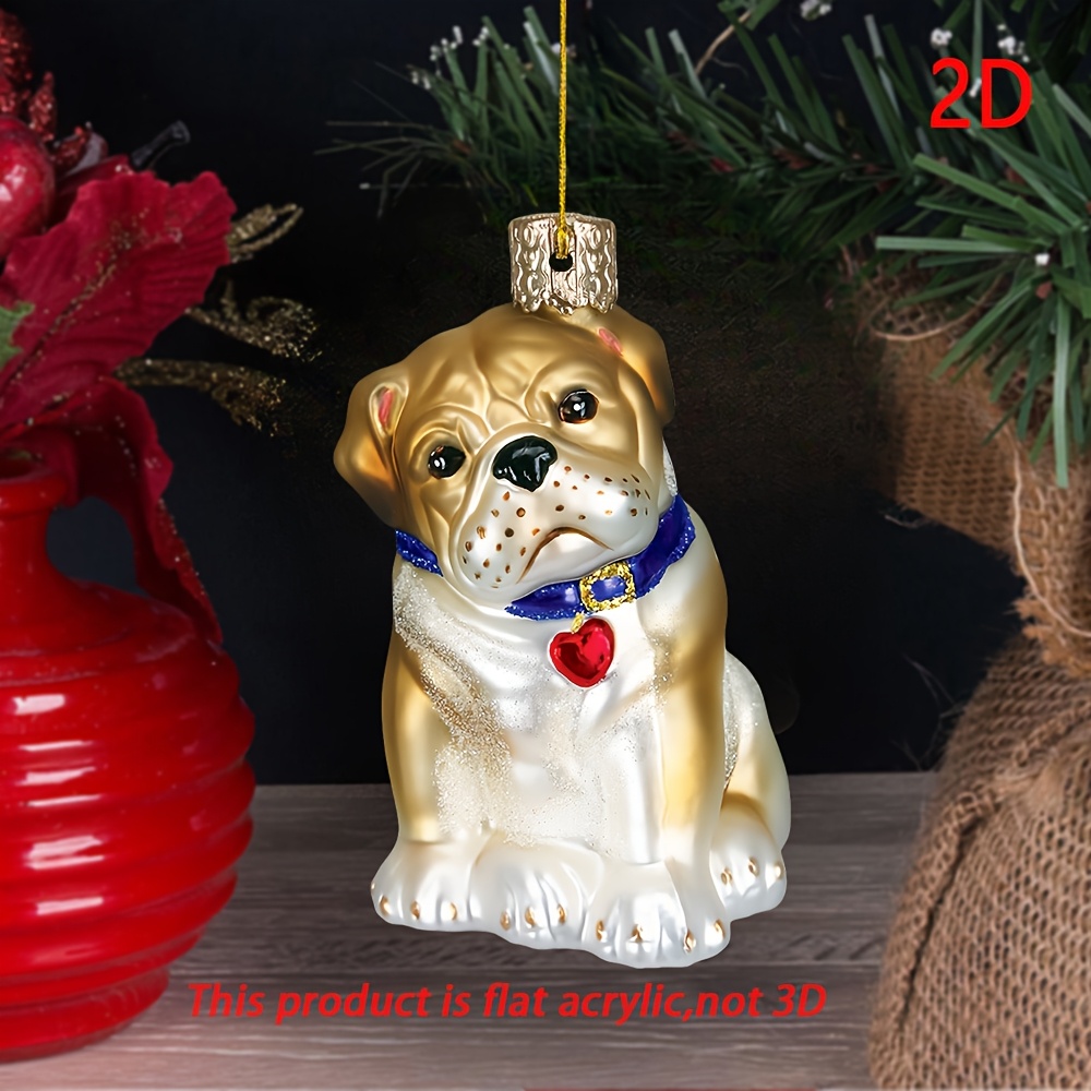 

Christmas Ornament - 2d Dog Decoration, For & New
