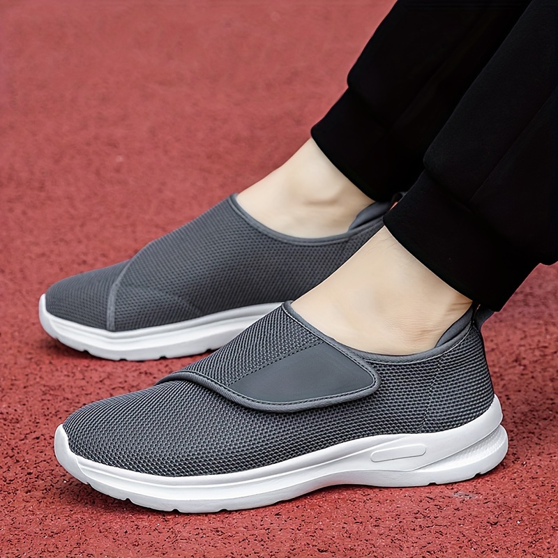 

Men's All Seasons Slip On Casual Shoes Hook And Loop Fastener Solid Comfy Outdoor Walking Workout