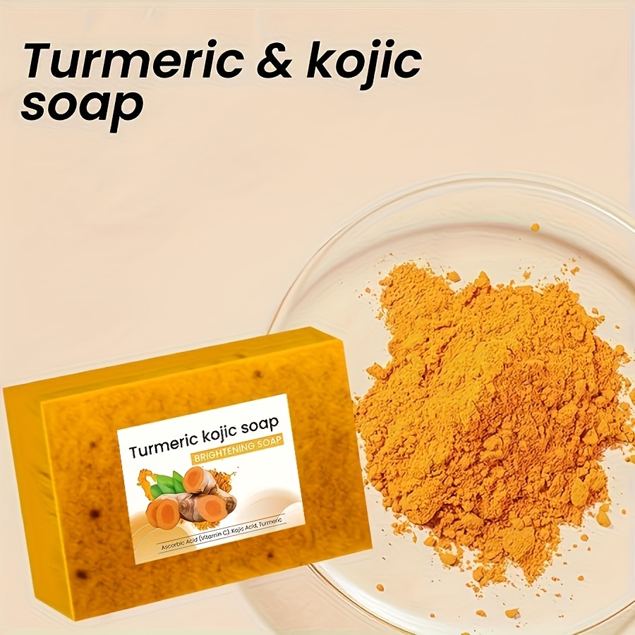 [Natural Turmeric Soap] Natural, Moisturizing 9 Bars of Turmeric Kojic Acid Soap + 4 Loofahs | Gentle for All Skin Types, Vitamin E & C, Collagen-Rich, Deep Cleansing Bath & Shower Bar, Skin Care Essentials
