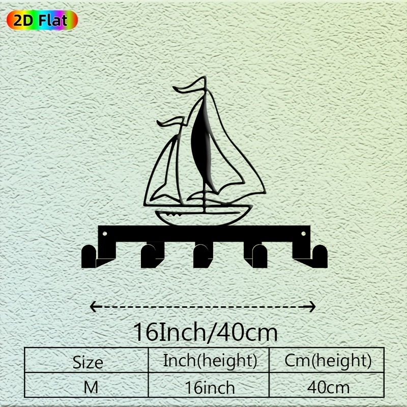 Modern Sailboat Key Holder & Wall-Mounted Key Organizer