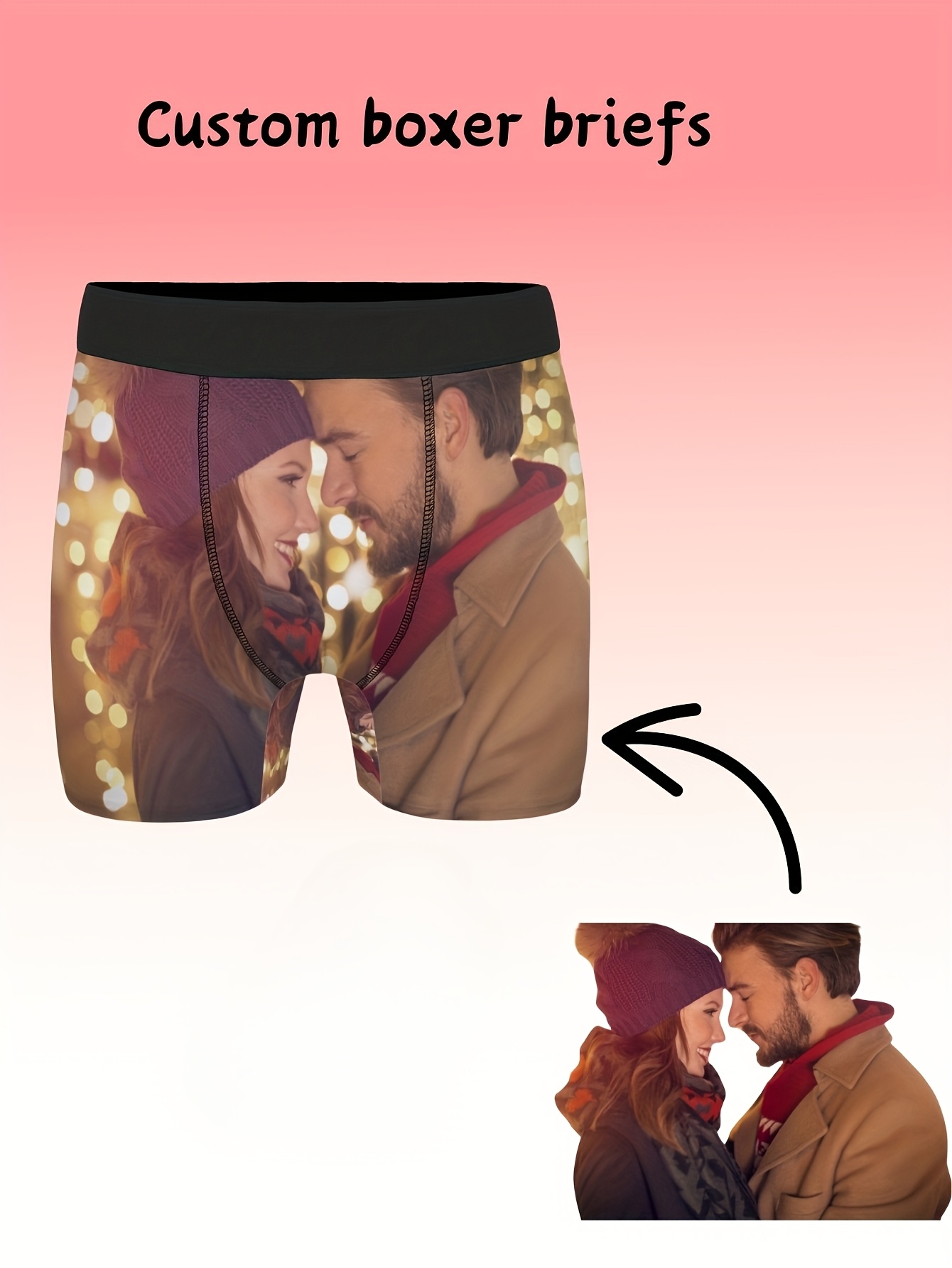 Calzoncillos Bóxer Personalizados Con Foto Para Hombre - Regalo Original Cumpleaños Y San Valentín
