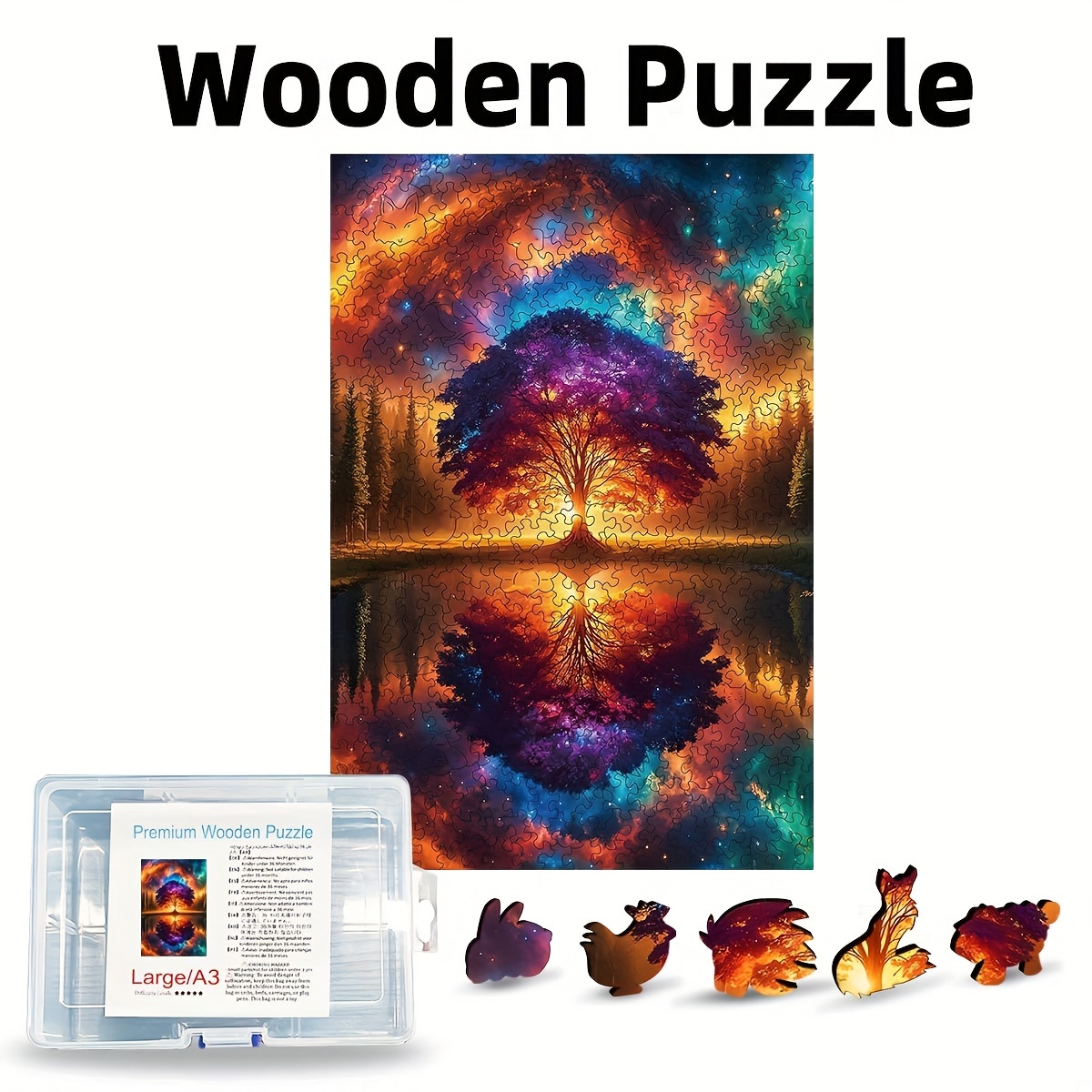 

Adult Wooden Puzzle - 501 Pieces Of Irregular Shape Wooden Puzzle - Challenging Game, 15.3 * 10.3 Inch Is Very Suitable For Birthdays, Thanksgiving, , Christmas And Other Holiday Gifts