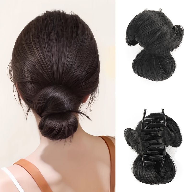 womens elegant claw clip low bun updo hairstyle secure hold Temu