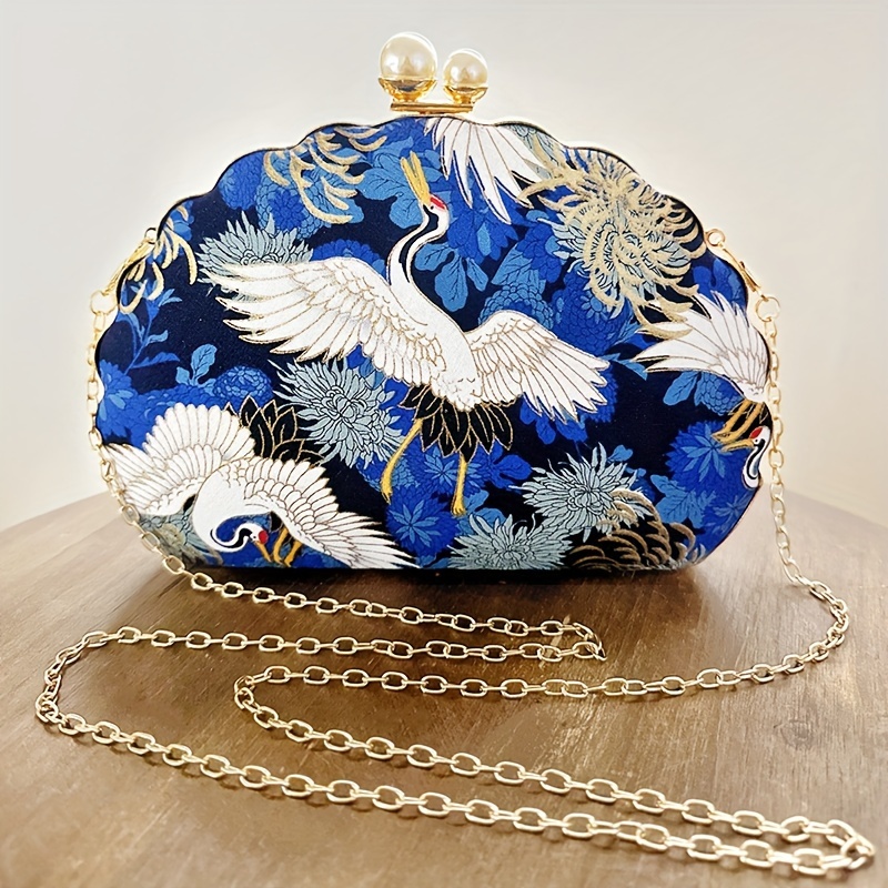 vintage chinese style clutch bag adjustable shoulder strap Temu