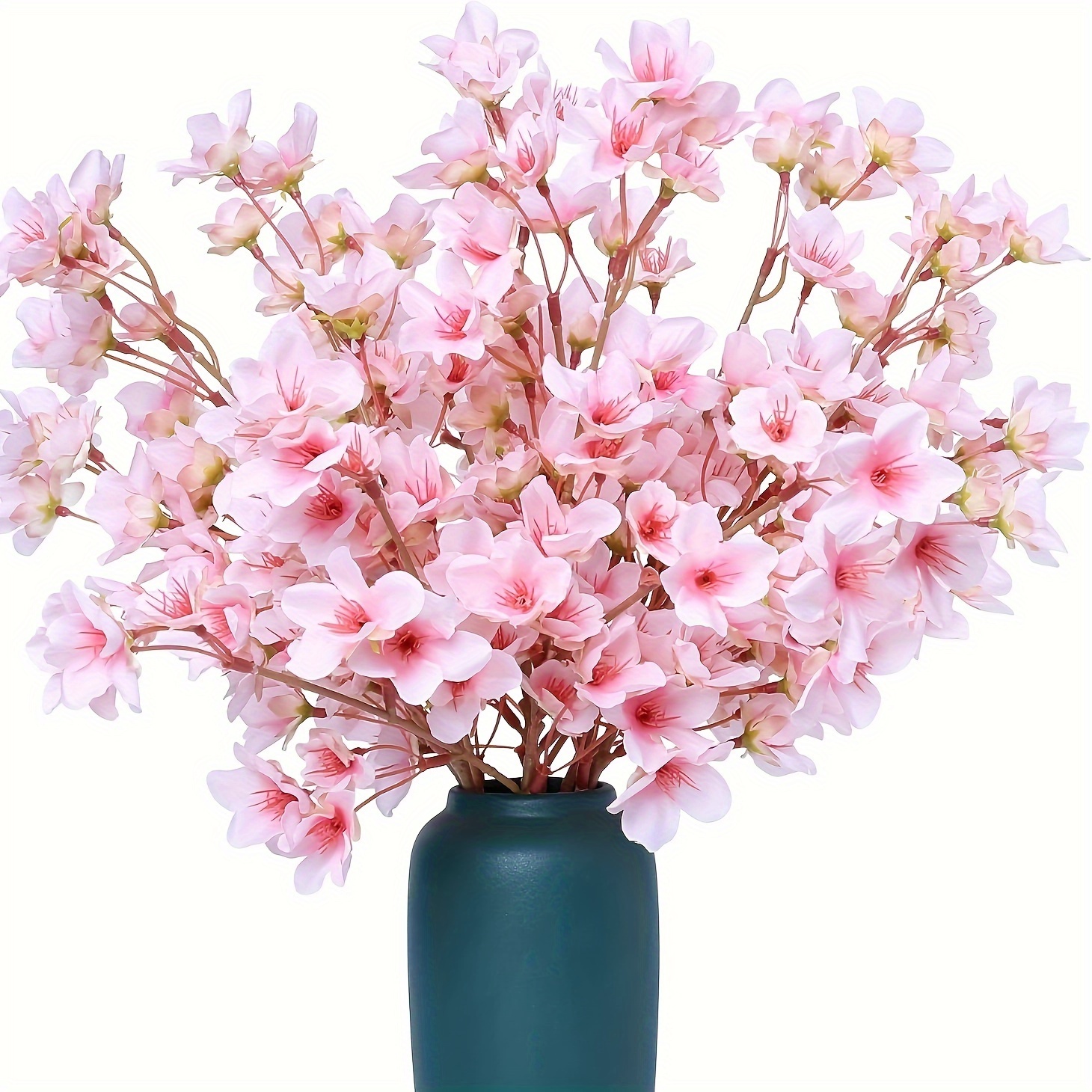 A Bouquet Of 6 Artificial Cherry Branches, 16 Inches/40 Cm, Made Of Silkyy, Perfect For Home, Wedding, Bedroom, Japanese Garden, And Party Decorations