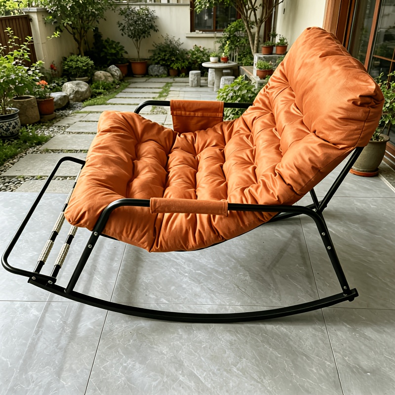 double seat large size patio rocking chair designed for reclining and sleeping with footrest function suitable for patios outdoors   outdoor leisure use patio rocking chairs and outdoor sofas
