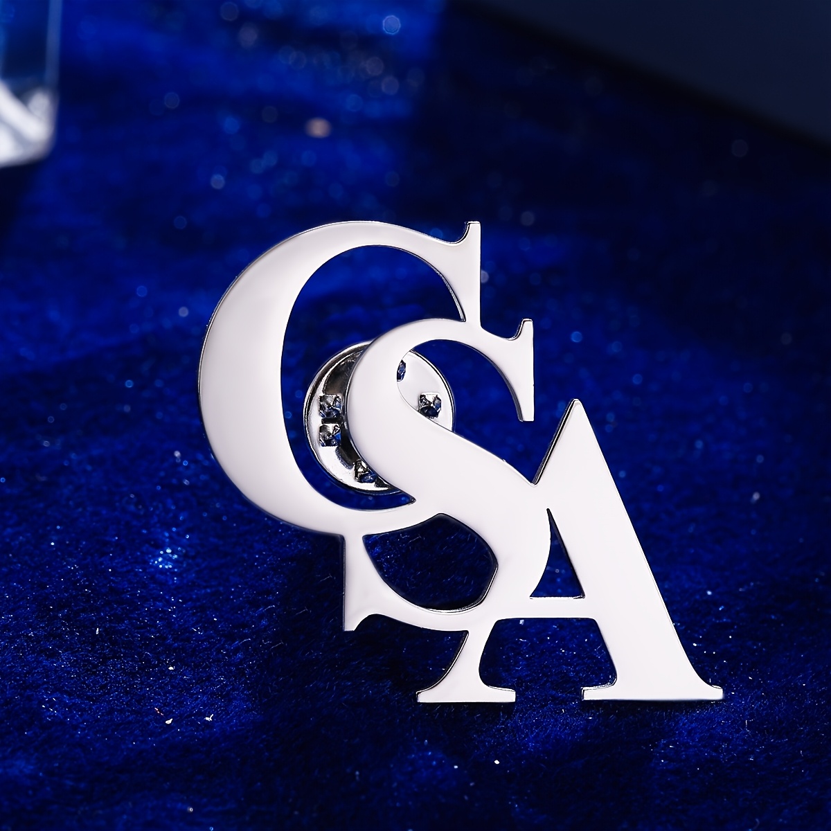 Image of Custom Men's Initial Brooch - 3-letter Stainless Steel Pin, Stylish , Gift For Birthdays, Holidays, Parties, Graduations, Christmas, Valentine's Day, Teacher's Day, Back To