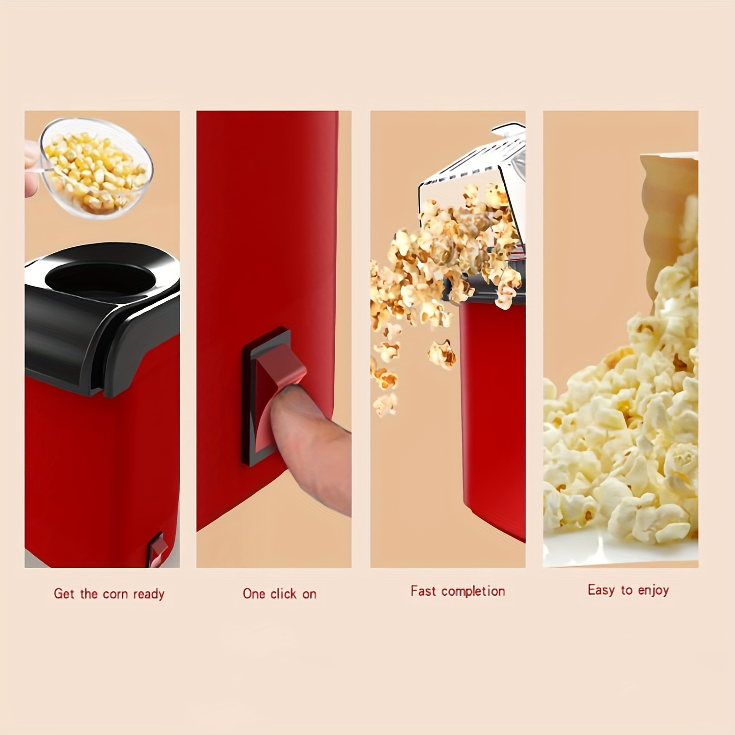 eu plug in   popcorn machine electric popcorn machine fully automatic popcorn machine Product details 5