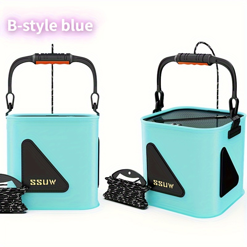 Durable Foldable Fishing Bucket Convenient Fish Container - Temu