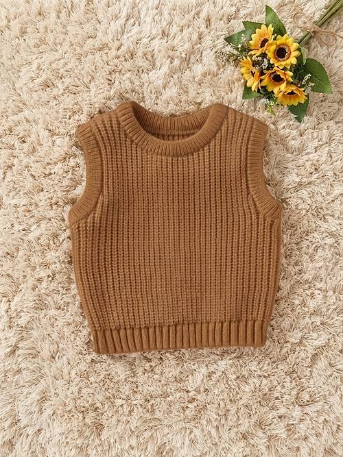 artikel foto gebreid vest voor pasgeborenen lente herfst zacht huidvriendelijk ronde hals mouwloze tanktop unisex veelzijdig gebreid gilet