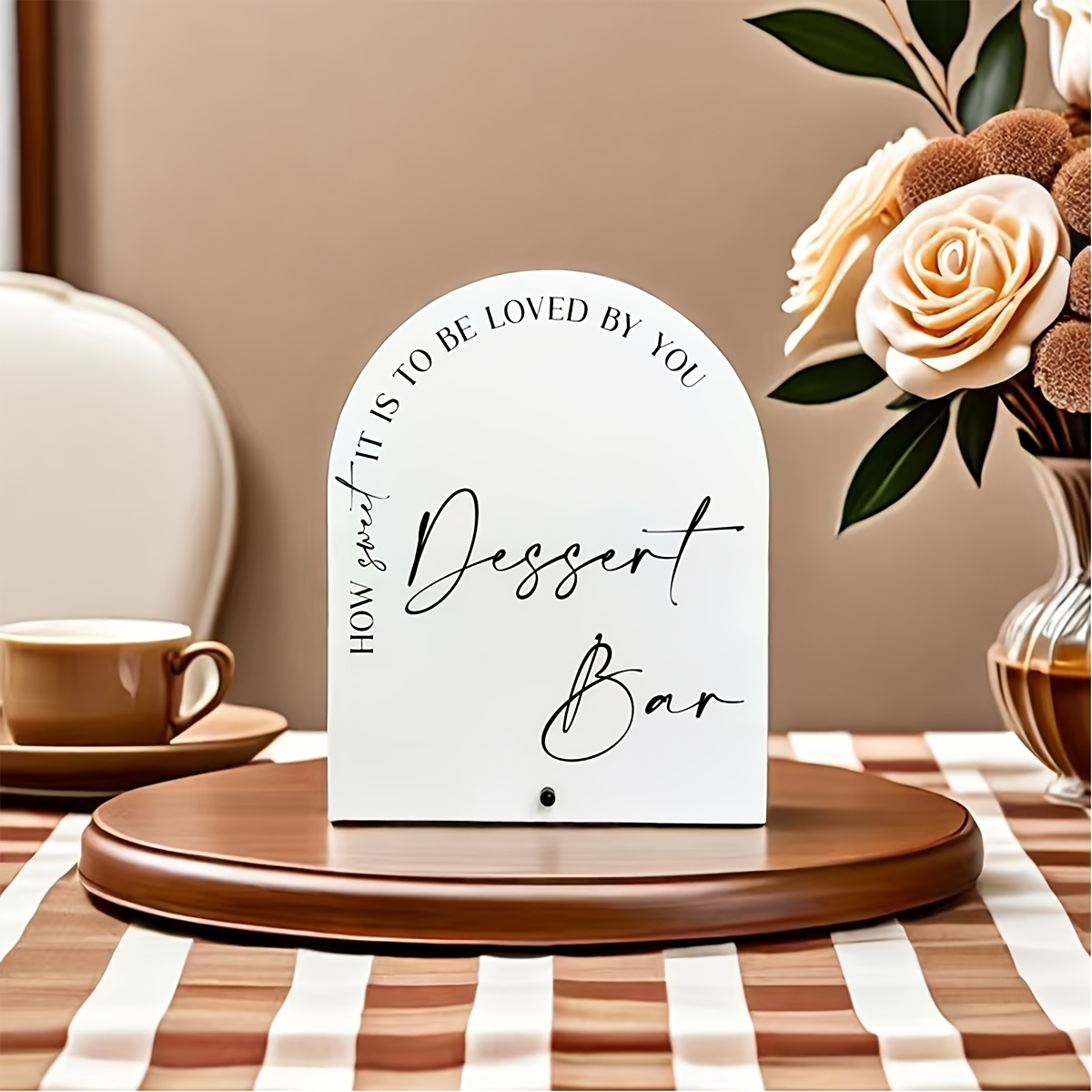 

1pc Acrylic Dessert Bar Sign With Inspirational Quote - " To Be " - Holiday Decor, No Electricity Needed, Ideal For Weddings & Parties