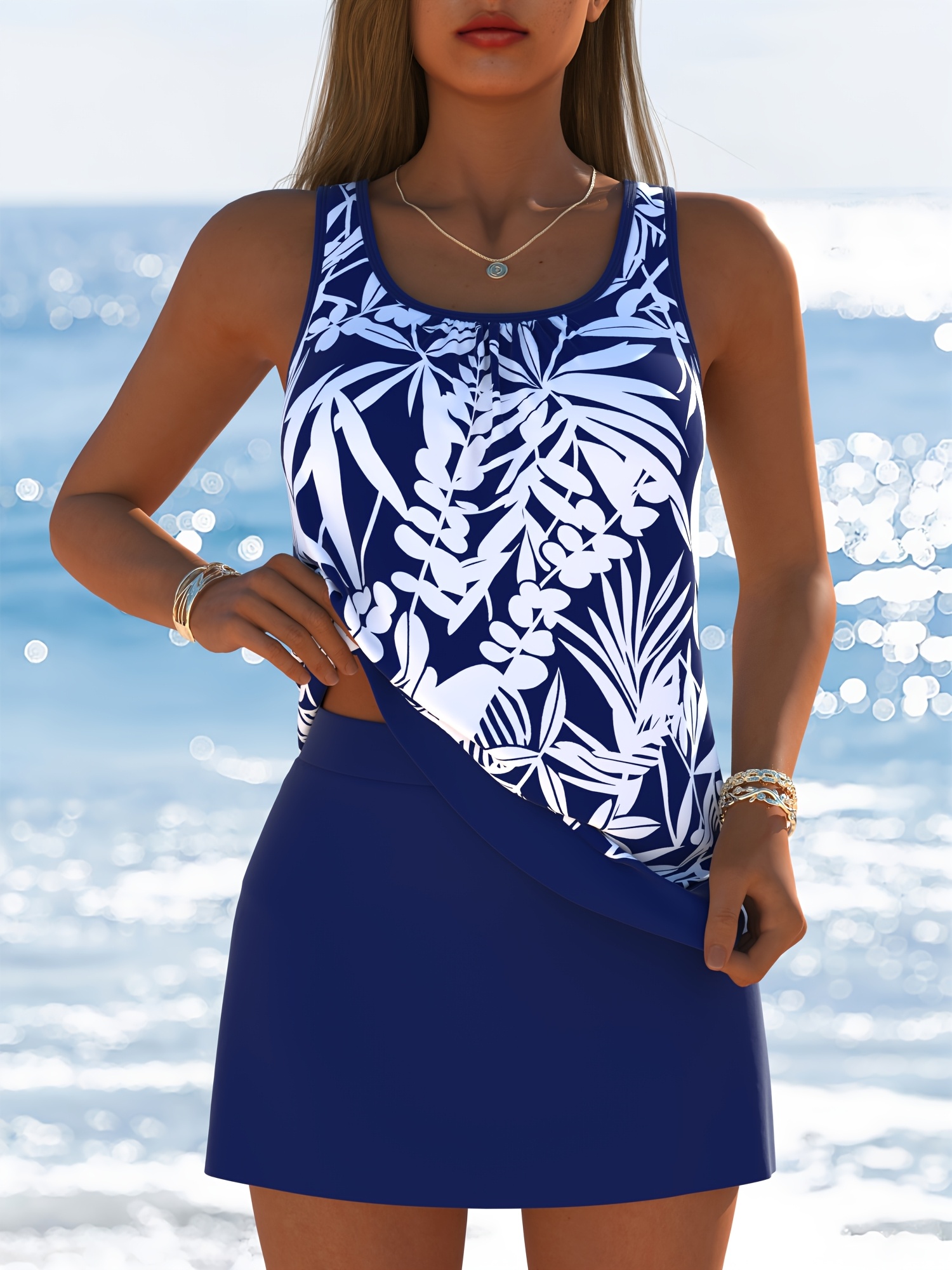 item picture fashion womens tankini two piece set
