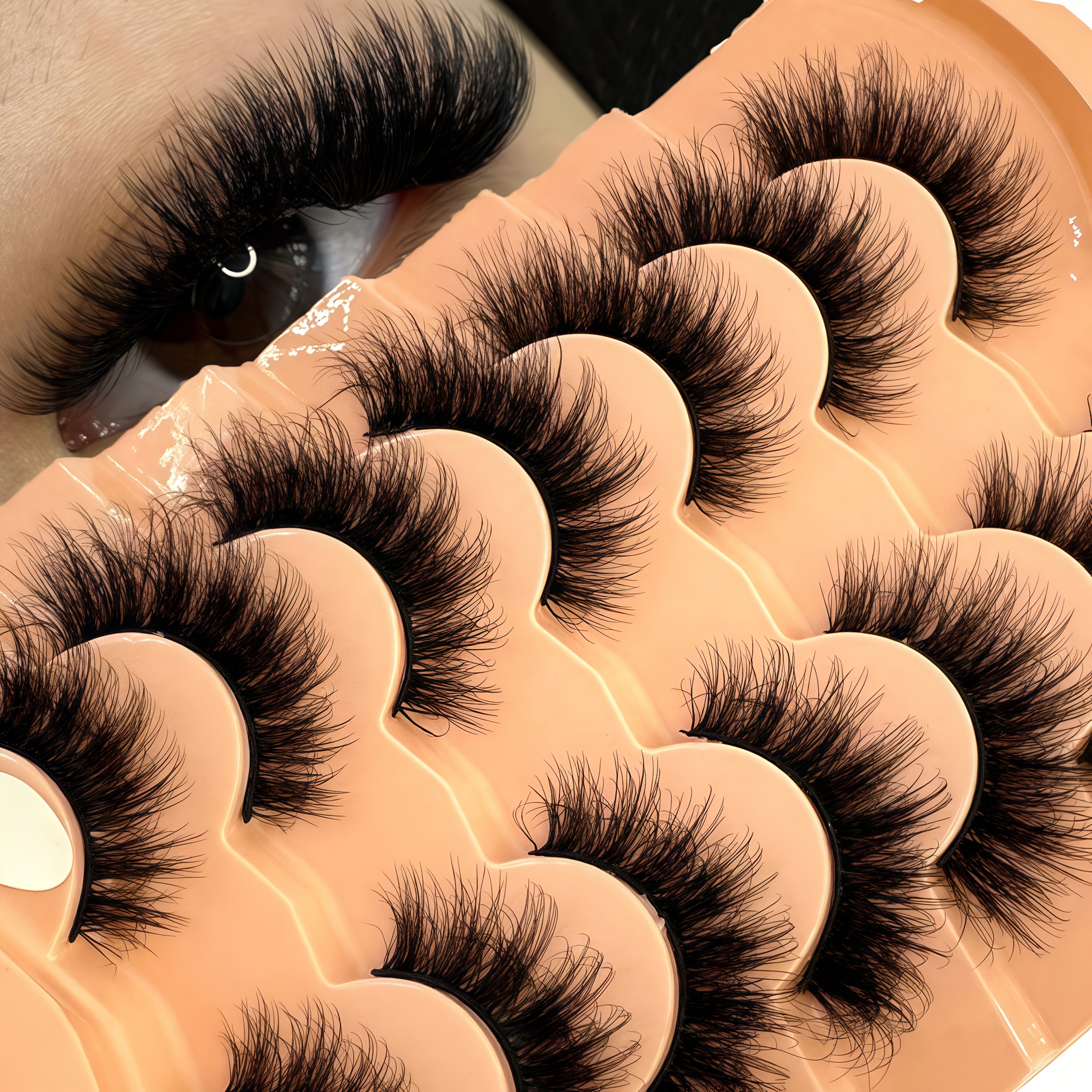 7 Pairs Mink-like False Eyelashes Set, 16mm Full Strip Lightweight Lashes, 8d 3d False Eyelashes For Natural & Dramatic