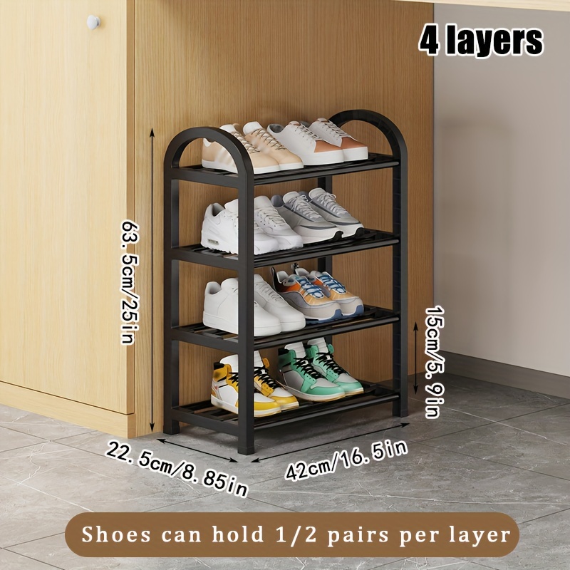 TEMU 1pc Multi Layered Simple Shoe Rack, Entrance Shoe Storage Rack, Multifunctional Living Room Storage Rack, Suitable For Home Organization And