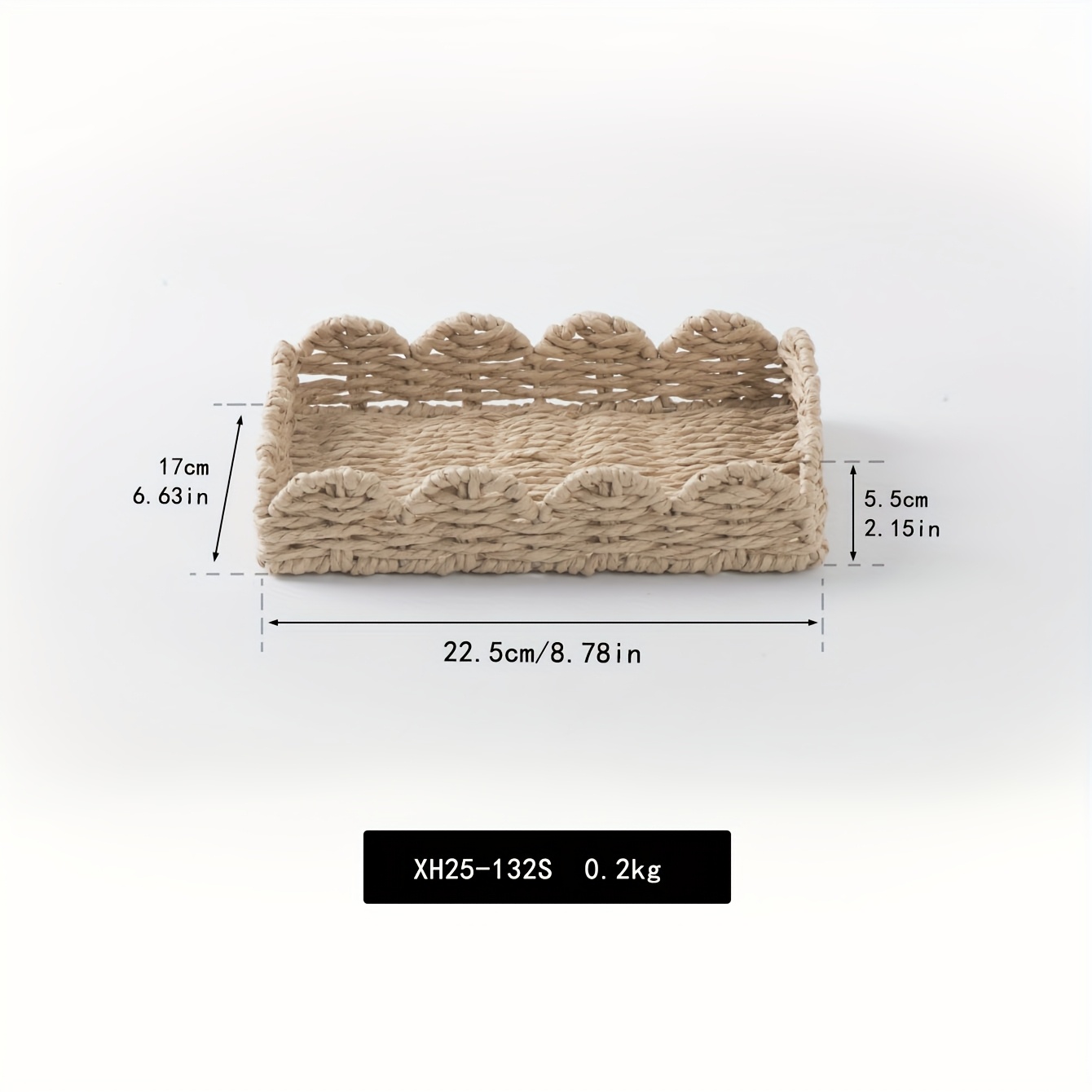TEMU European Vintage Hand-woven Desktop Storage Basket, Paper Rope Decorative Organizer Box, Storage Basket, Shelf Basket, Shelf Baskets