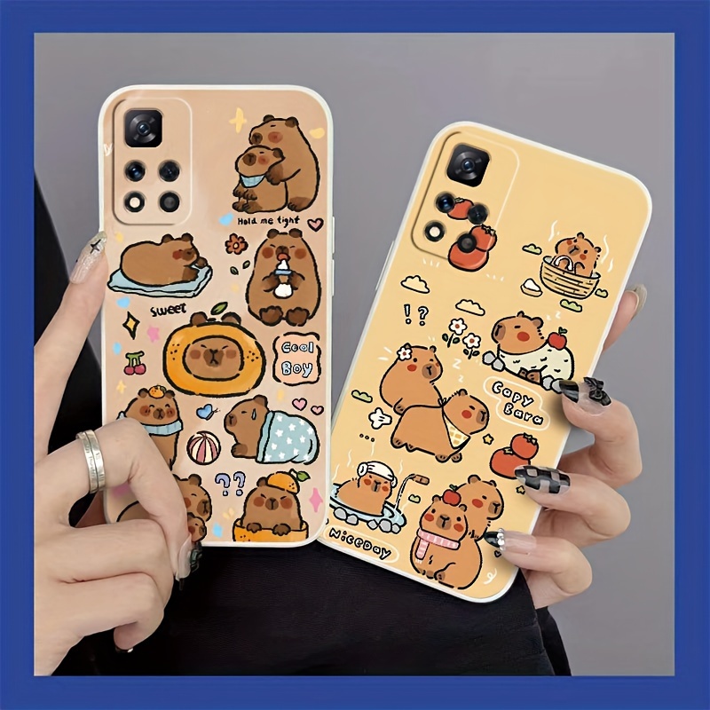 

Cute Cartoon Bear Phone Case For Xiaomi Redmi Series, Liquid Silicone Anti-fall Protective Cover, Fashionable Gift For Boys And Girls - Ow061