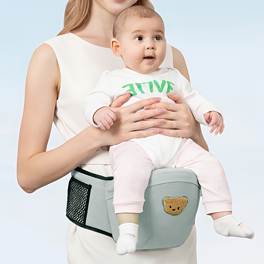 TEMU 1pc Baby Waist Seat, A Lightweight And Portable Multi-functional Infant Seat For . Suitable For Babies Aged 0-36 Months, It Features Storage