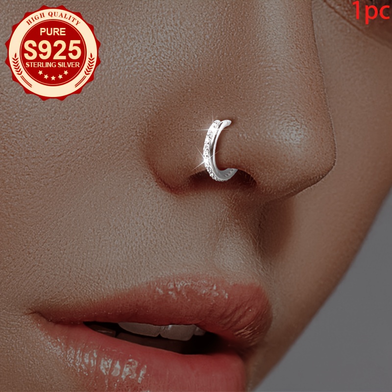 Women's X-Shaped S925 Silver Nose Ring