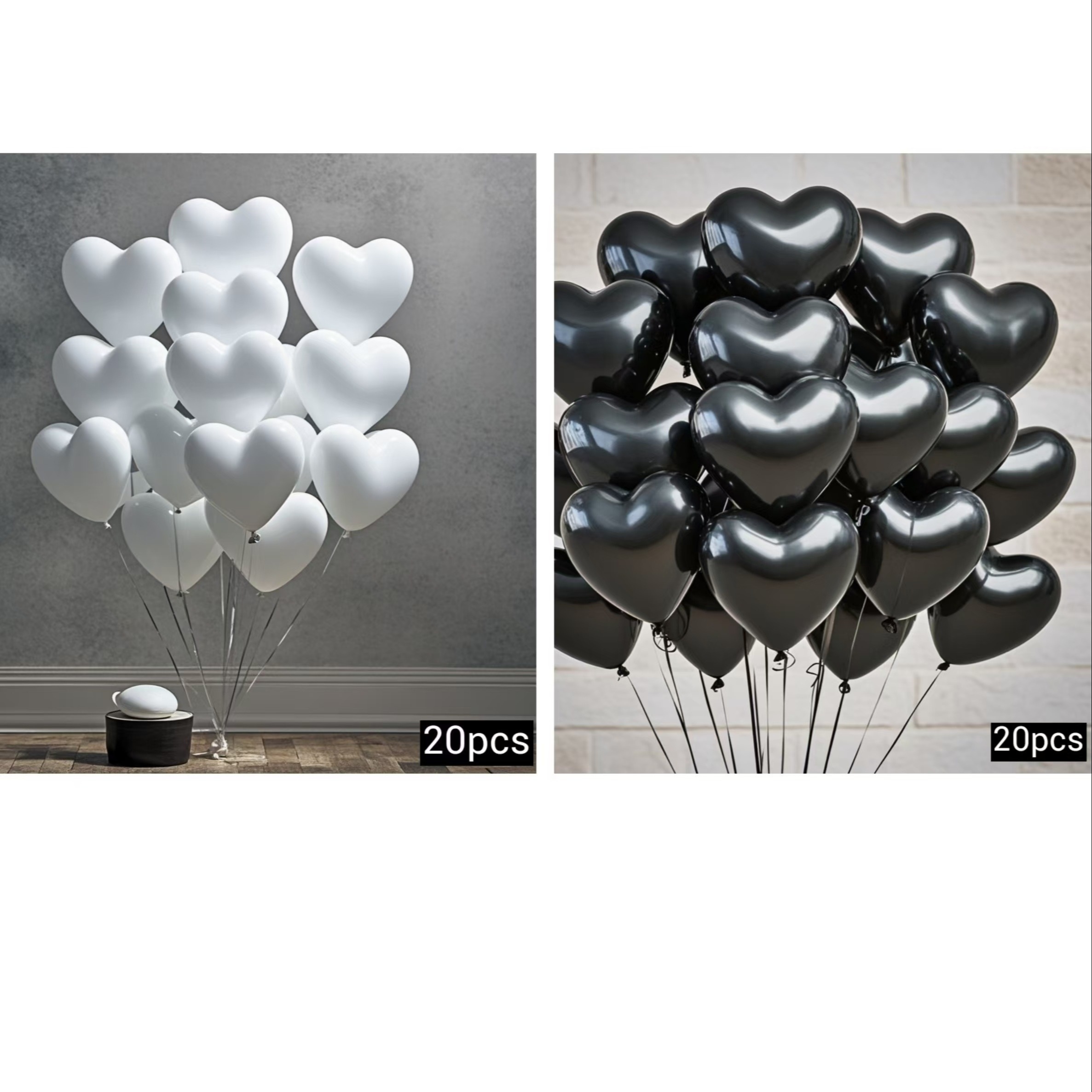 

20pcs Elegant White & -shaped Balloons - Ideal For Valentine's Day, Weddings, Birthdays, Anniversaries & More | Reusable Party Decorations For Home & Celebrations, Birthday Balloons