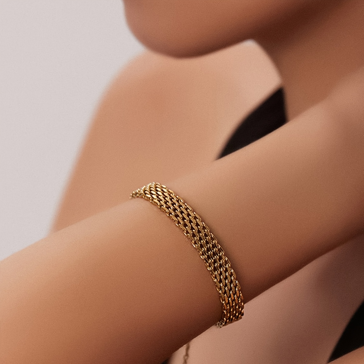 316L Stainless Steel Retro Trendy Metal Chain Bracelet