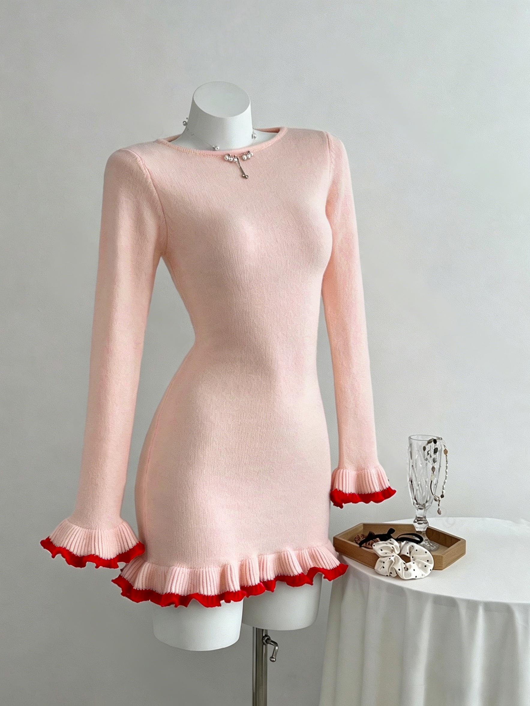 casual hot pink dress sold on Temu Canada