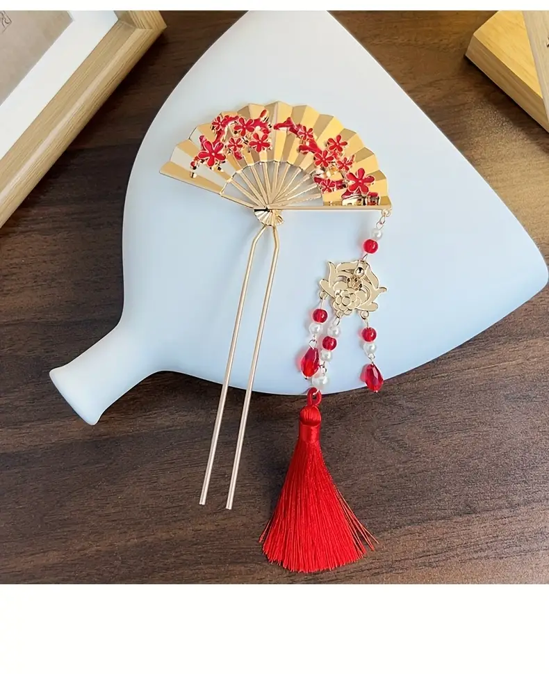 3pcs high end chinese hairpin featuring a chinese style bridal braided comb fairy hair clip maifan dress accessories hair clip suitable for occasions weddings gifts photography festivals party clothing and other dress up headwear accessory Product details 4