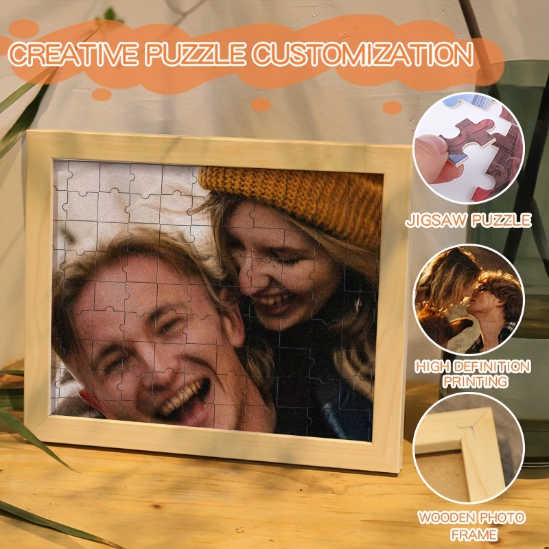 customized puzzle photo frame personalized gift for     high definition printing wooden frame suitable   14 and up details 1