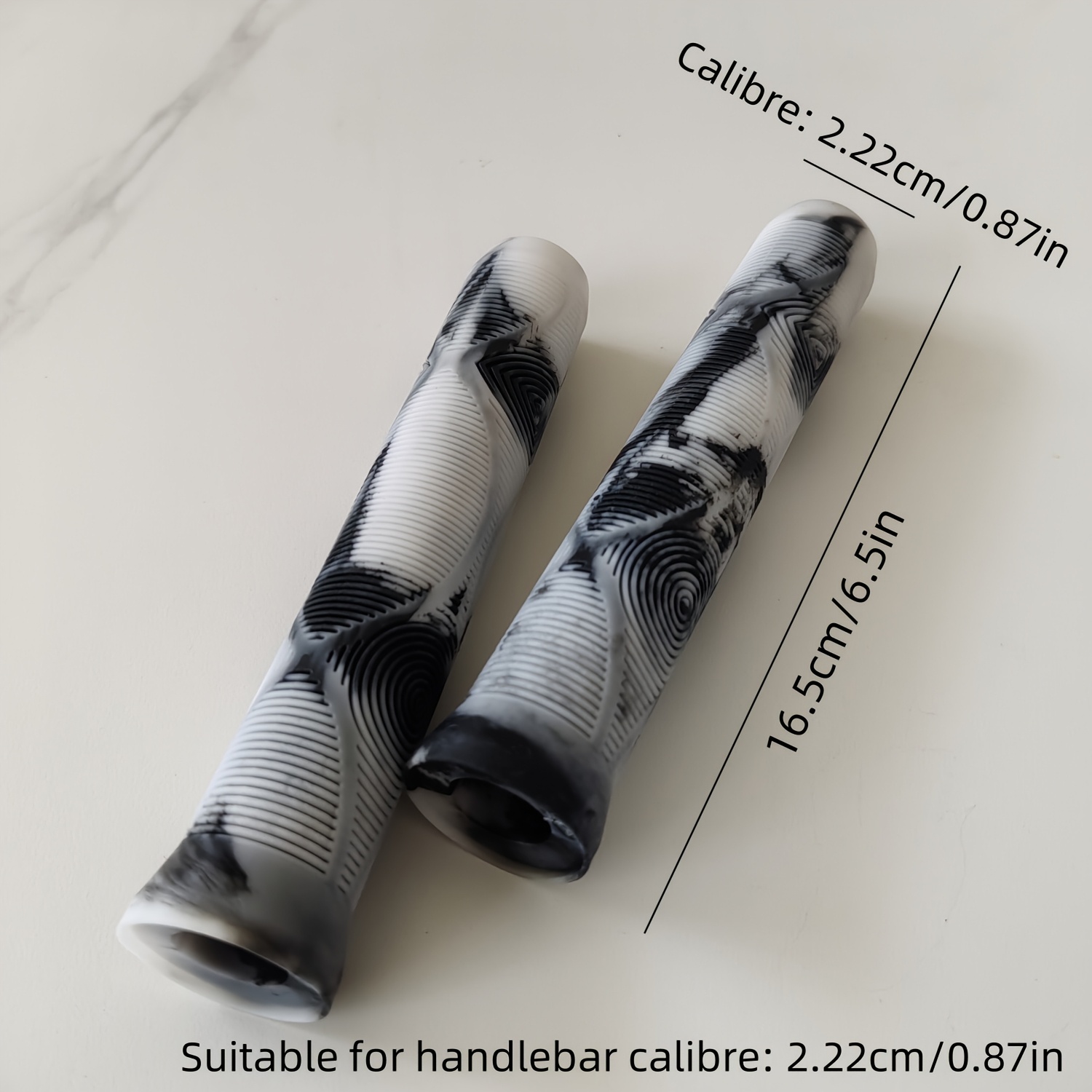 Manșoane Extra Lungi și Groase din Cauciuc pentru Bicicletă, Pad-uri Universale pentru Ghidon MTB/Trotinetă, Anti-Alunecare cu Absorbție a Șocurilor, Adiții Confortabile pentru Ciclism (Pachet de 2)