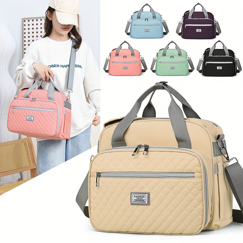 

Stylish Large Capacity Lunch Bag, Casual Crossbody Shoulder Bag, Lightweight Polyester Handbag