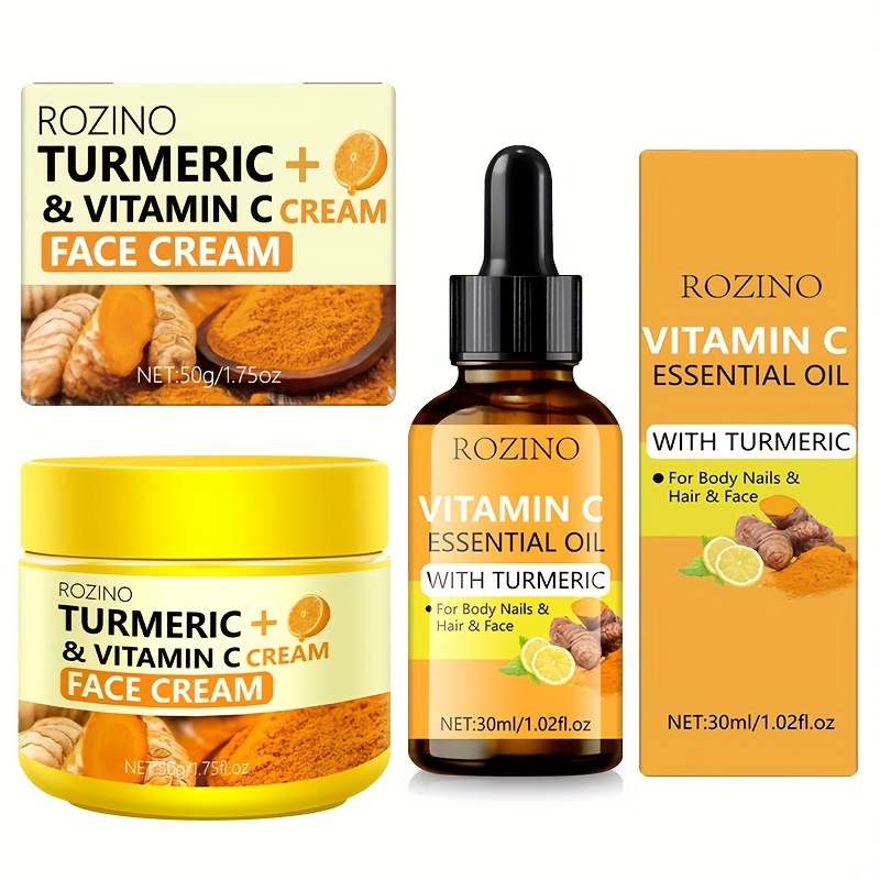 Image of Instant Lifting & Firming Turmeric Moisturizing Facial Care Set (2pcs) – Formulated With , This Lightweight, Fast-absorbing Instantly Hydrates, Brightens , Tightens Skin, Out , Enhances Firmness
