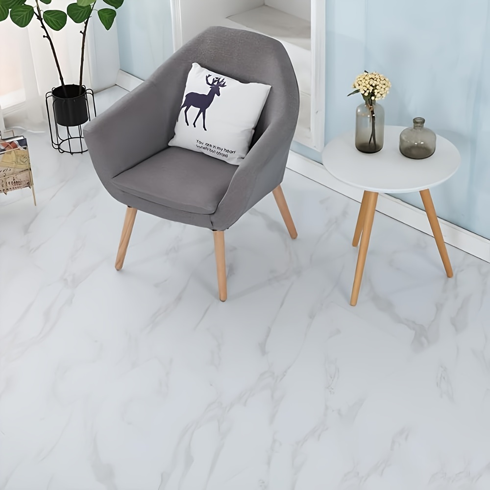 pvc marble floor tiles self waterproof vinyl flooring stickers for bathroom kitchen stick marble tiles for bedroom office indoor use 10 pack hand washable details 3
