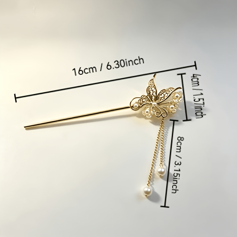 Colorful Butterfly Tassel Hairpin, Bright Bead Hair Accessory