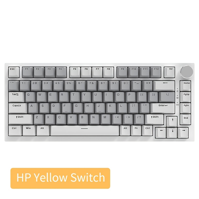 Klawiatura mechaniczna AJAZZ AK820 z przewodem posiada układ 75% z konstrukcją Gasket, w pełni programowalne przełączniki hot-swap, programowanie * i białe przełączniki * do gier i biura.