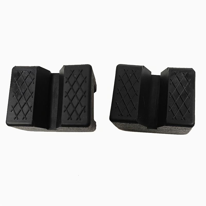 ( Rubber Pad) 2pcs Car Lift Jack Bracket Rubber Pad Black Rubber Slotted Floor Jack Pad Frame Universal Rubber Pad (excluding Jack Bracket)