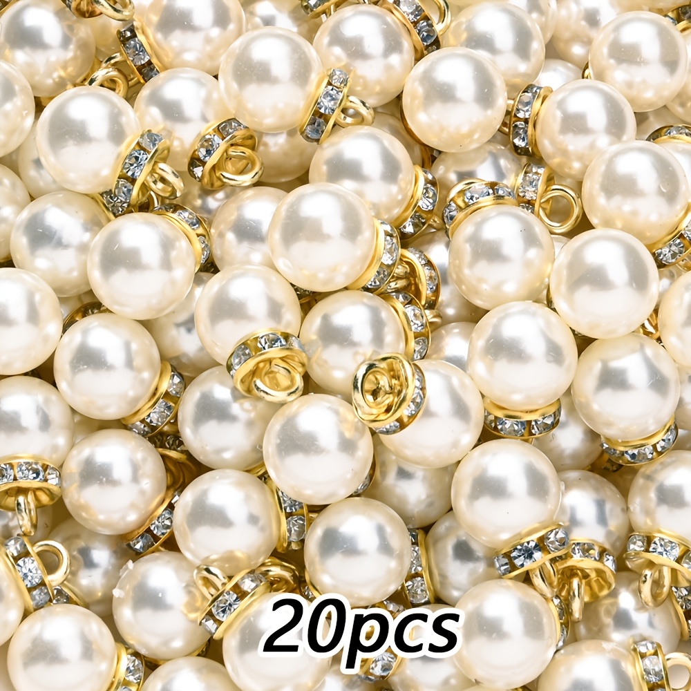 Image of Set Of 20 Multicolored Round Spacer Beads Made Of Acrylic Rhinestones, Suitable For Jewelry Such As Bracelets And Necklaces