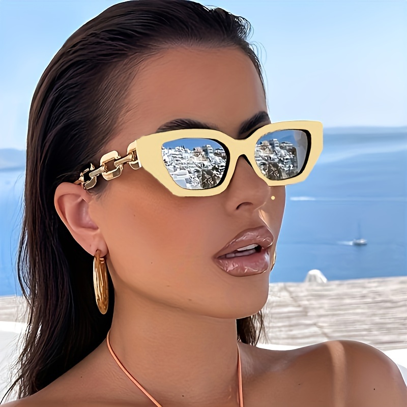 Elegant Exquisite Cat Eye Frame Sunglasses Inlaid - Temu