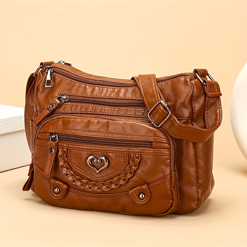 borsa a   da donna  , cerniera con   casuale, tracolla regolabile, tasche multiple per oggetti personali, perfetta per il tragitto giornaliero, lo shopping,    ,   e  , un   per   Dettagli dell'articolo 1