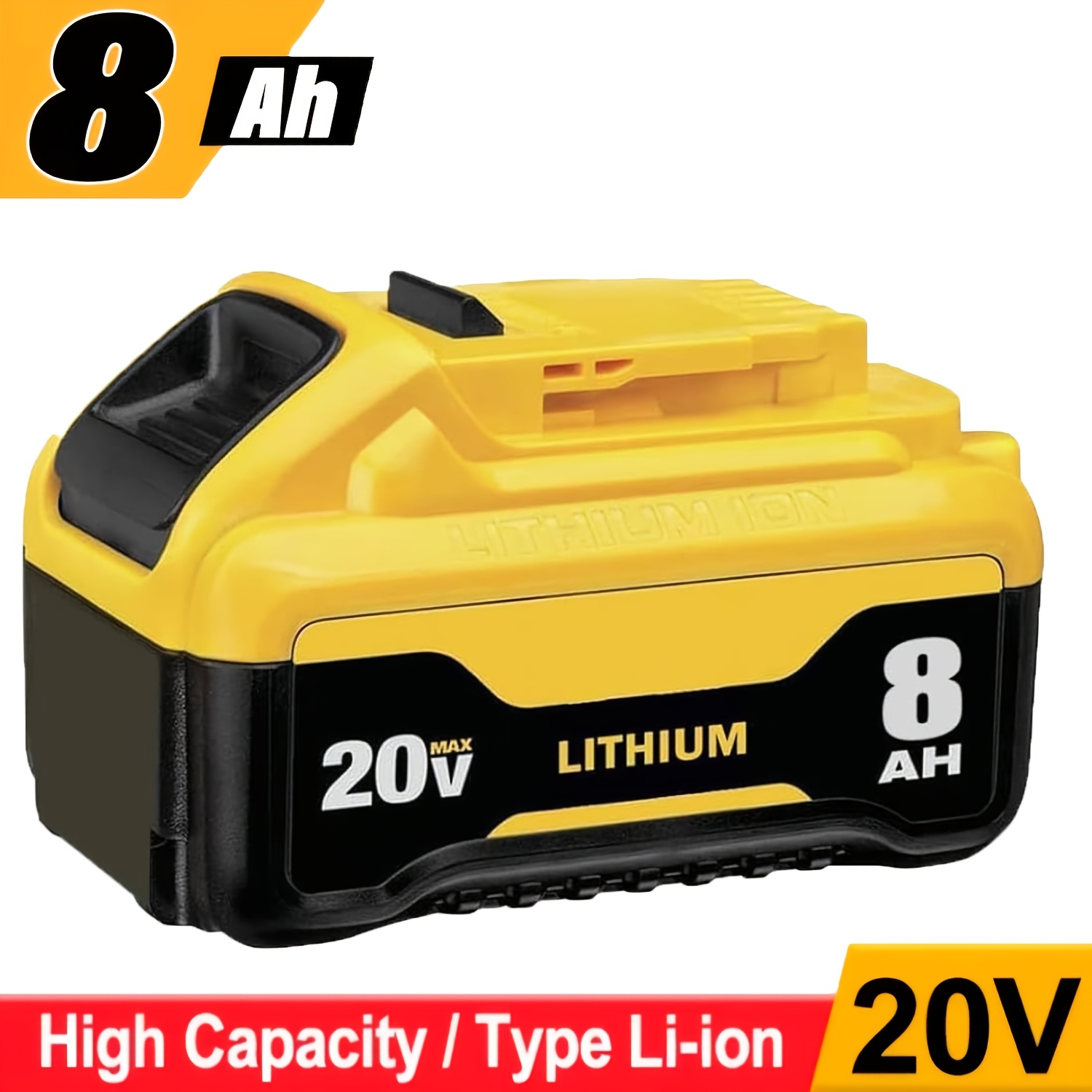TEMU Batterie de remplacement pour Dewalt 20V Max Compatible avec les batteries lithium-ion Dewalt 20 Volts DCB206 DCB207 DCB204 DCB201 DCB200 pour