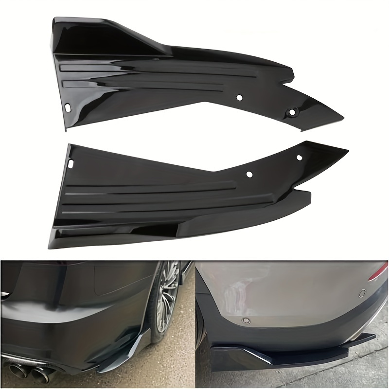 

1 Pair Car Rear Bumper Spoiler Lip Carbon Fiber Wing Decoration Protection Collision Diffuser Side Skirt Rear Corner Separator