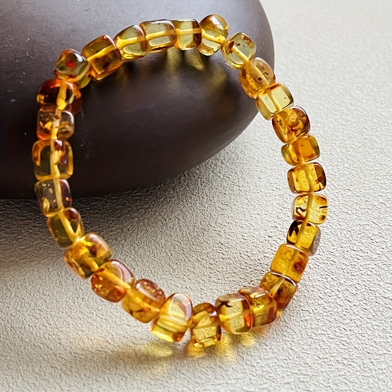 TEMU 1pc Natural Flower Bracelet, Beads Bracelet, Jewelry Women