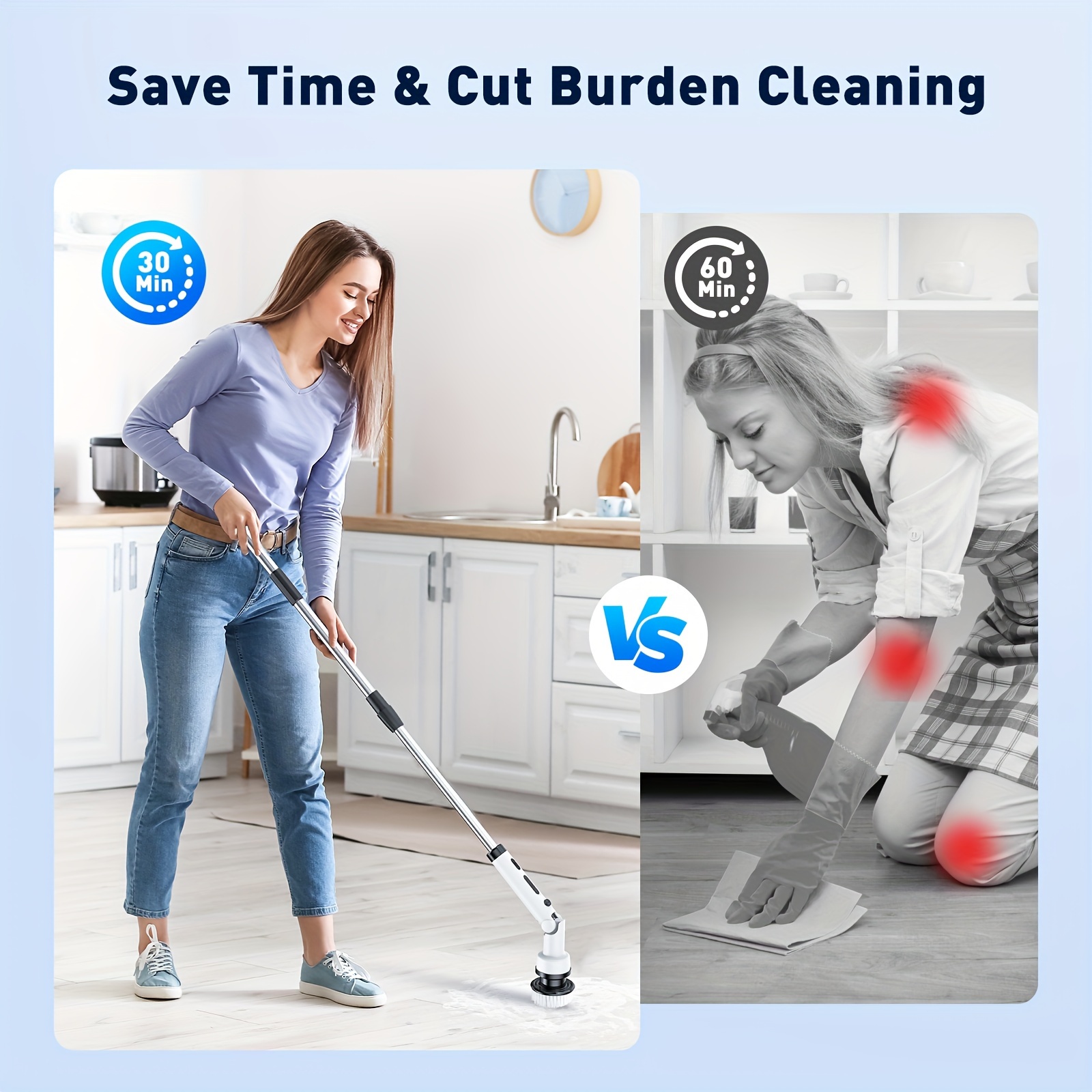 Electric Cleaning Brush Electric Rotating Floor Washer - Temu