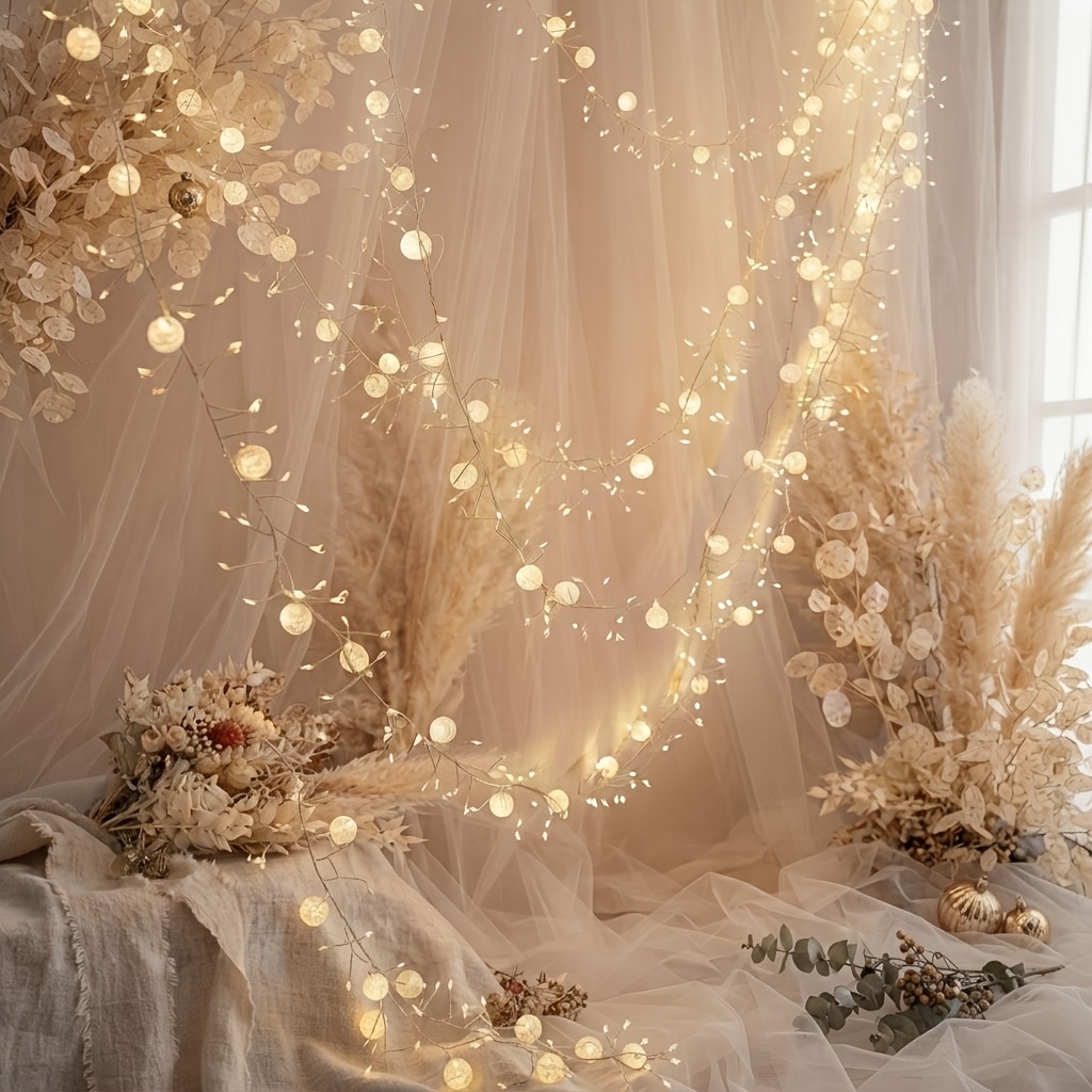 Image of Extra Long 205cm/80.71 Inch Cracked Ball Light String - Perfect For Bedrooms, Home Decor, Birthdays, Weddings, Parties, Ramadan, Window Displays, Christmas, And Thanksgiving - Indoor Light String