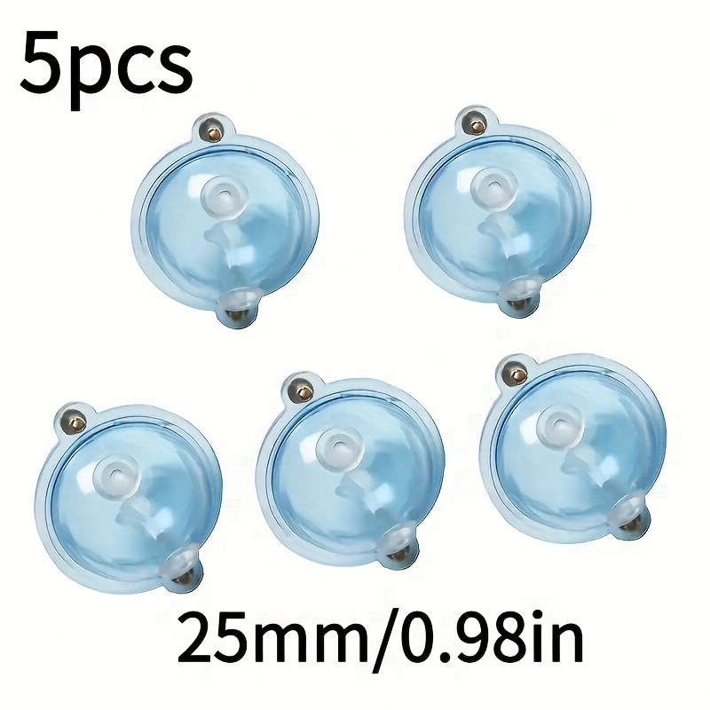 TEMU 5pcs Bouées de pêche bleues creuses, bouée de flottaison, boule ABS durable, longue distance, flotteurs à bulles pour leurres, grand jeu, pêche