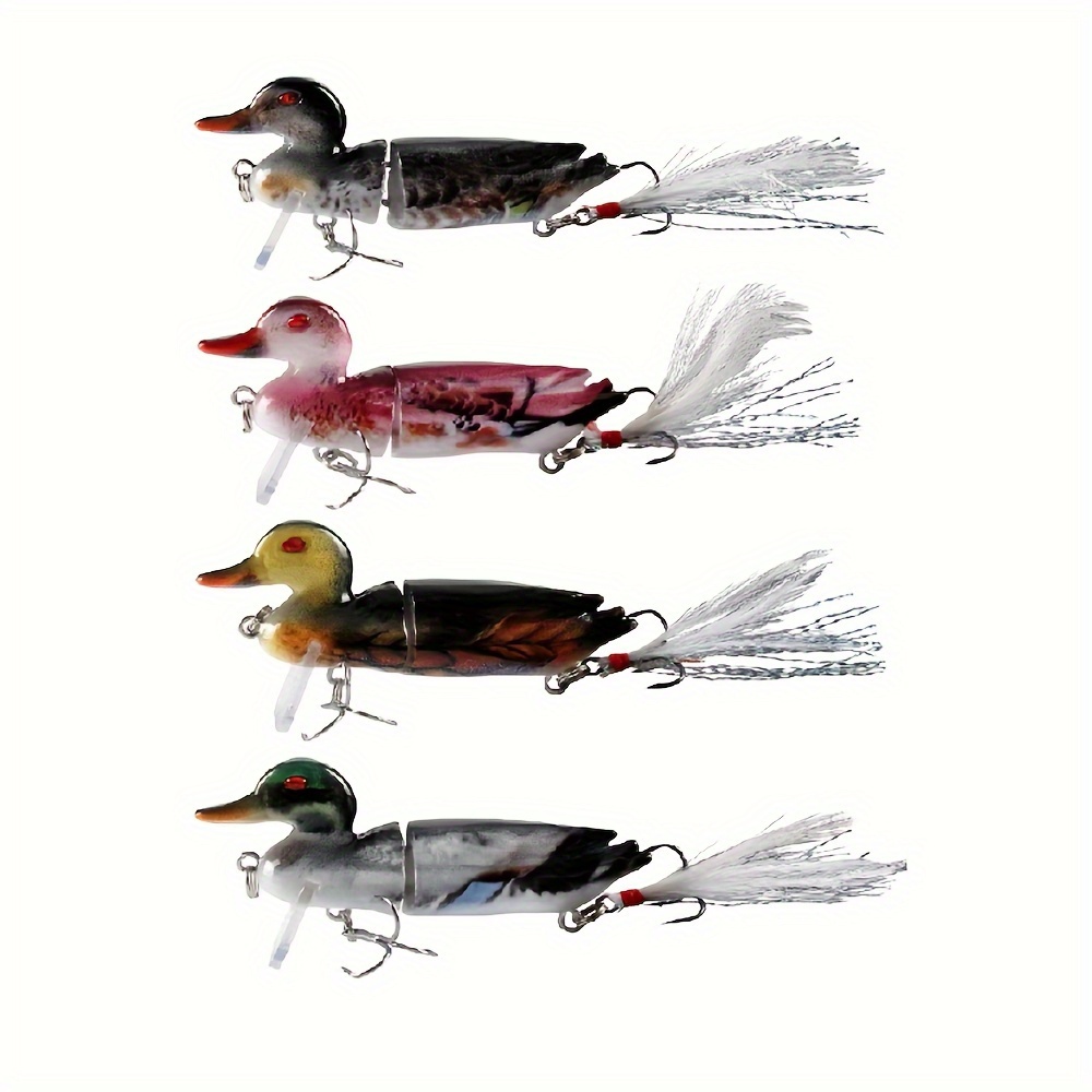 TEMU 4pcs Hard Bait Bionic Duck Fishing Lures